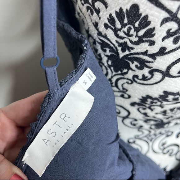 ASTR Navy Lace Midi Dress - Picture 8 of 9